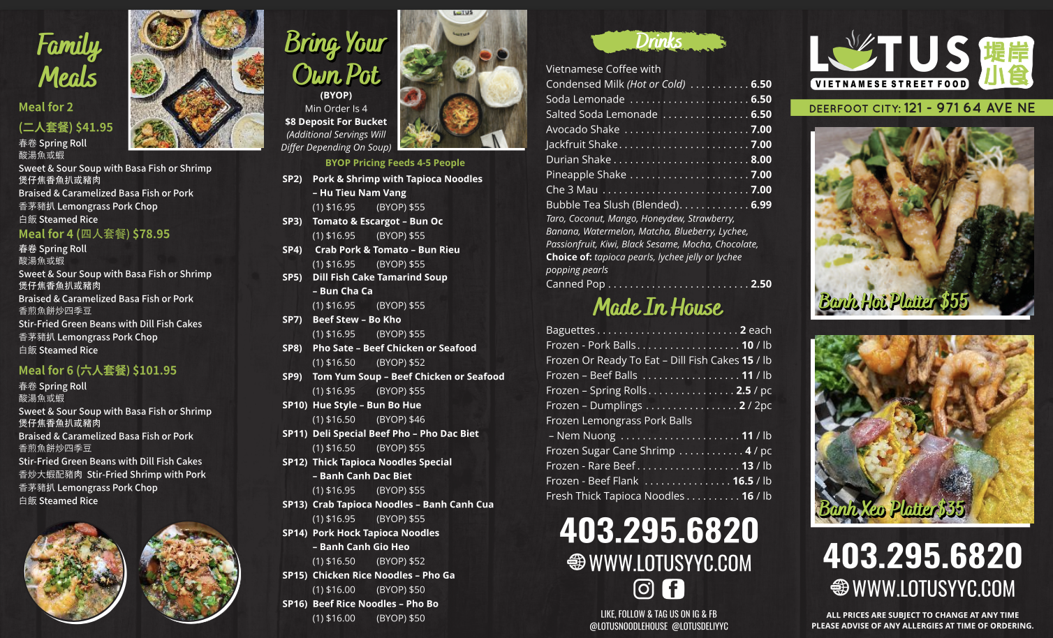 Lotus Deli menu page 2