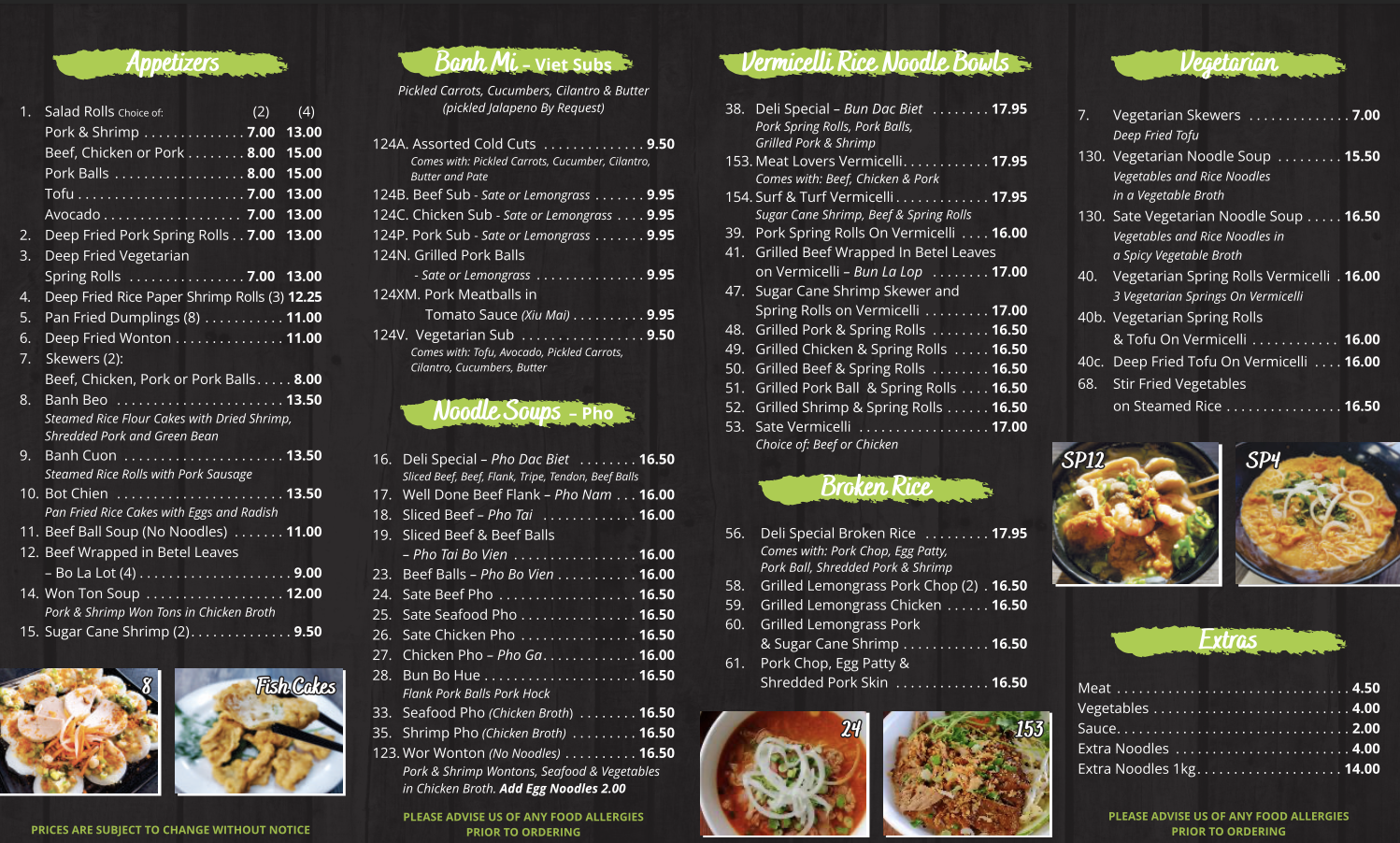 Lotus Deli menu page 1