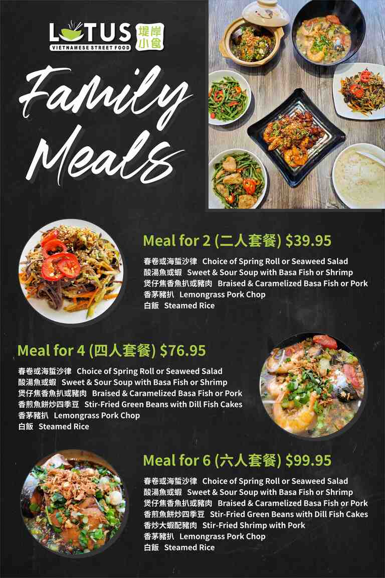 Menu LOTUS   Lotus Deli Family Meals Poster 1 