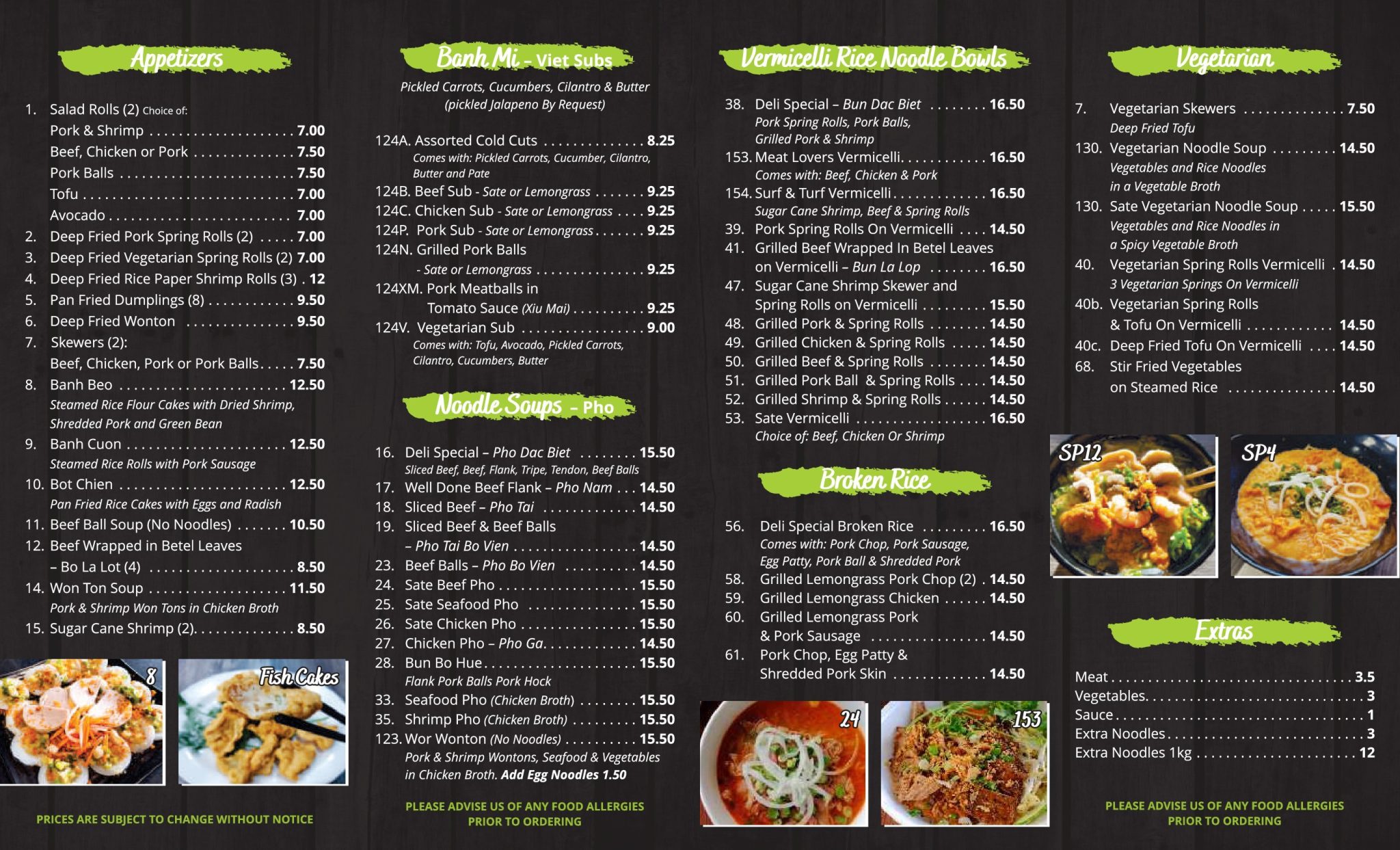Lotus Deli menu page 1