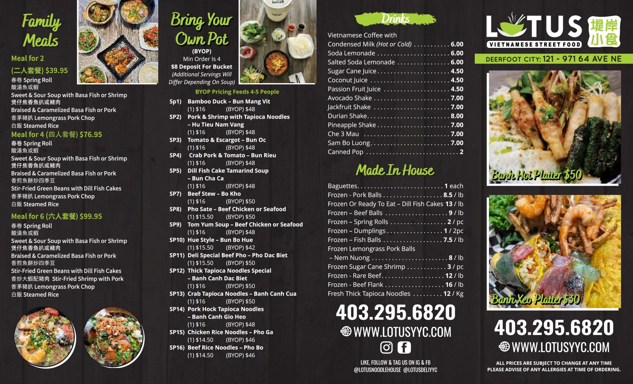 Lotus Deli menu page 2